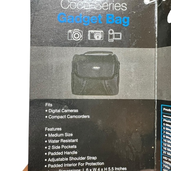 NEW - Vivitar Coco Series Gadget Bag without accessories - Black - Picture 4 of 6